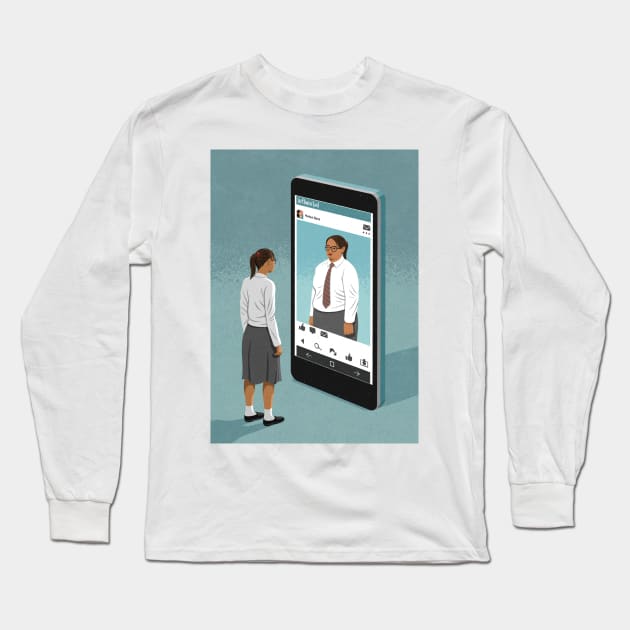 Social Girl Long Sleeve T-Shirt by John Holcroft